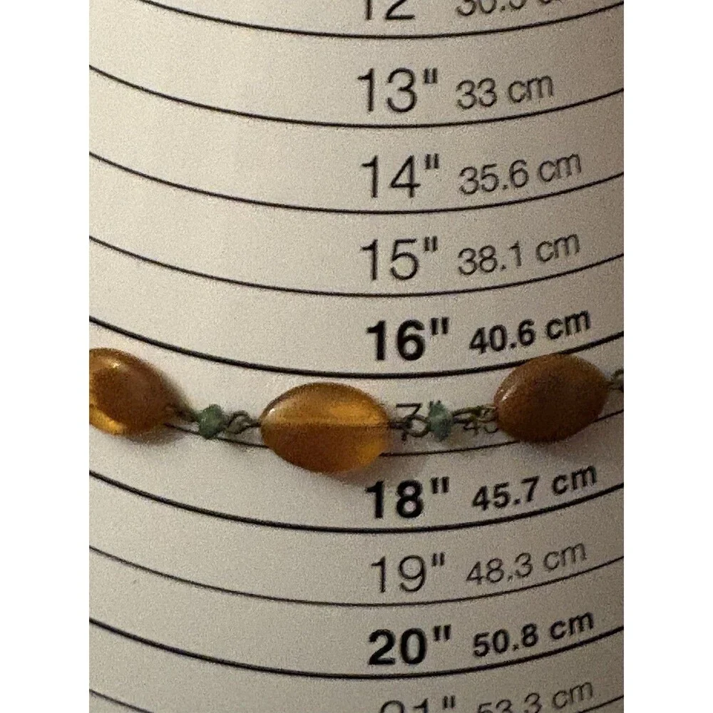 Vintage Carved Natural Butterscotch Amber Pendant Necklace Trade Bead - Picture 6 of 7